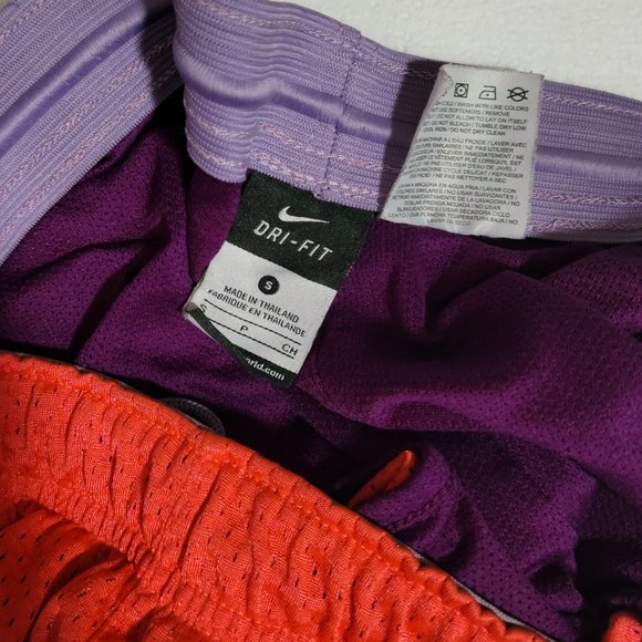 Nike Dri fit Coral and Purple Running Shorts Size Small - Picture 4 of 9